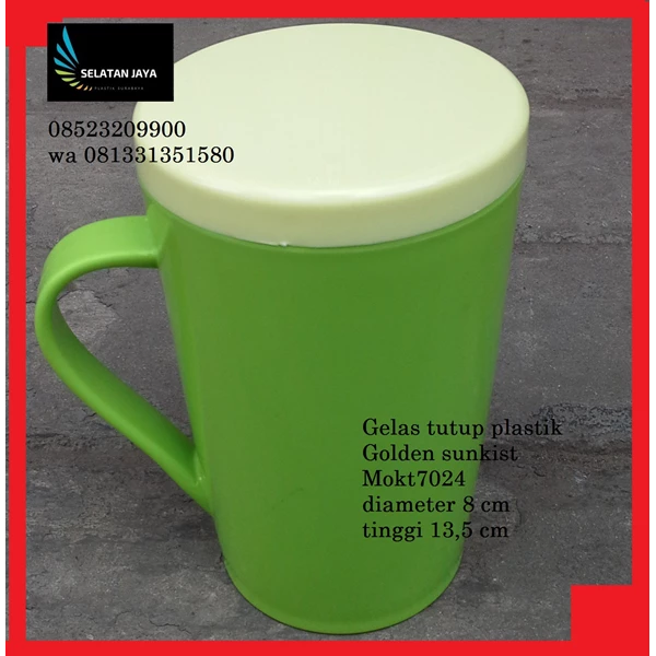Plastic cup lid golden sunkist MOKT7024