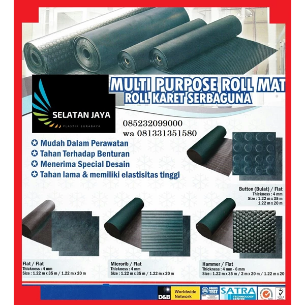 Supra round multipurpose rubber roll mat