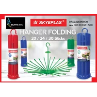Gantungan baju plastik Hanger folding skyplast 20 sticks