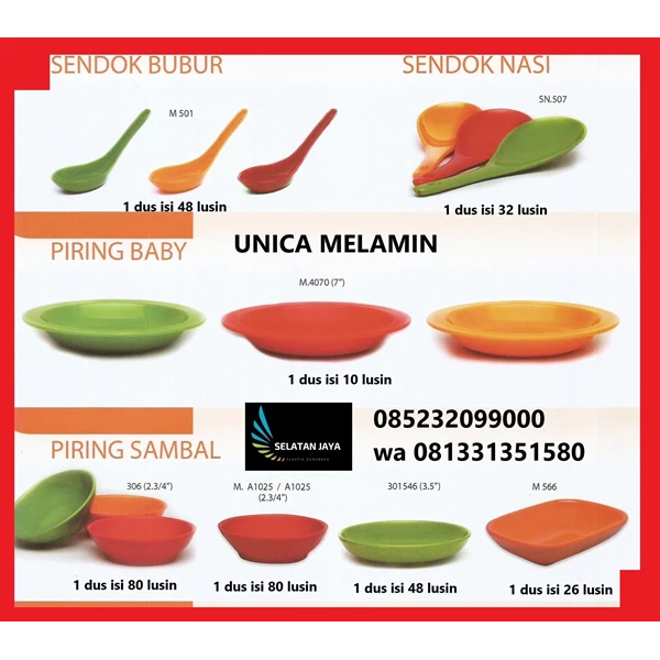 Melamine plastic plate for UNICA brand chili sauce