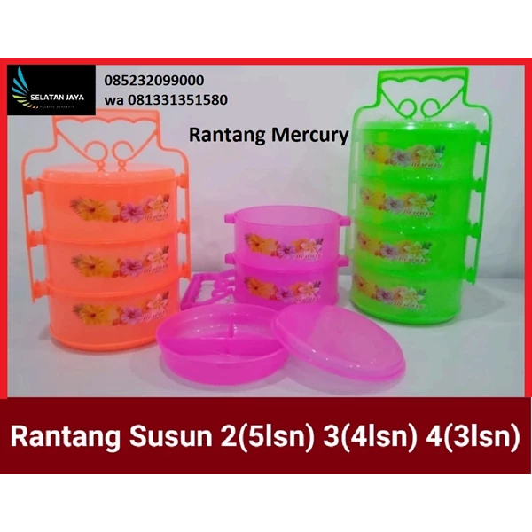 Rantang plastic stacking 2 brands of mercury