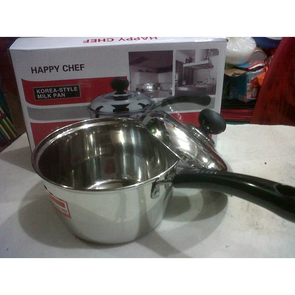 Steel pan with lid handle