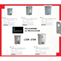 Lion Star C12 5 liter round plastic stamping trash can