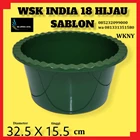 Baskom Plastik india 18 hijau sablon WKNY 1