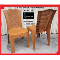Kursi Plastik Napolly sultan KS 731 warna jati