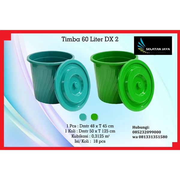 Timba Ember plastik ulir 60 liter DX 2