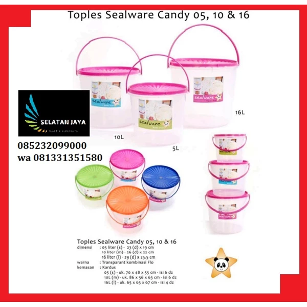 Sealware plastic candy jar 10 liters