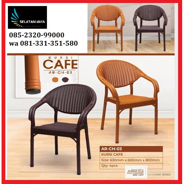 Rattan model Cafe plastic chair AR-CH-03