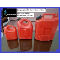 Jerigen plastik 10 liter warna merah surabaya