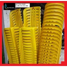 Yellow plastic chair for the party 1