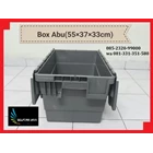 Gray plastic basket box for supermarket logistics 1