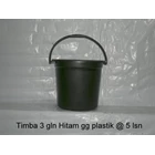 plastic bucket Black 3 gallon capacity and plastic bucket 4 gallon capacity deluxe quality brands BOP 1
