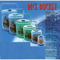 Rice Bucket atau tempat nasi plastik merk TMS