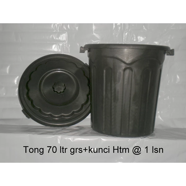 Tong 70 liter plastik warna hitam merk BOP 