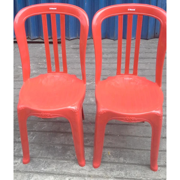 plastic dining chairs in red DS brand