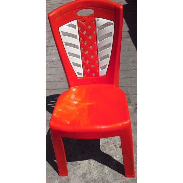 Plastic chair Napolly BTC 209 code red color combination of white