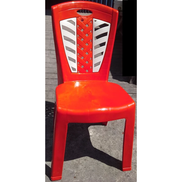 Plastic chair Napolly BTC 209 code red color combination of white