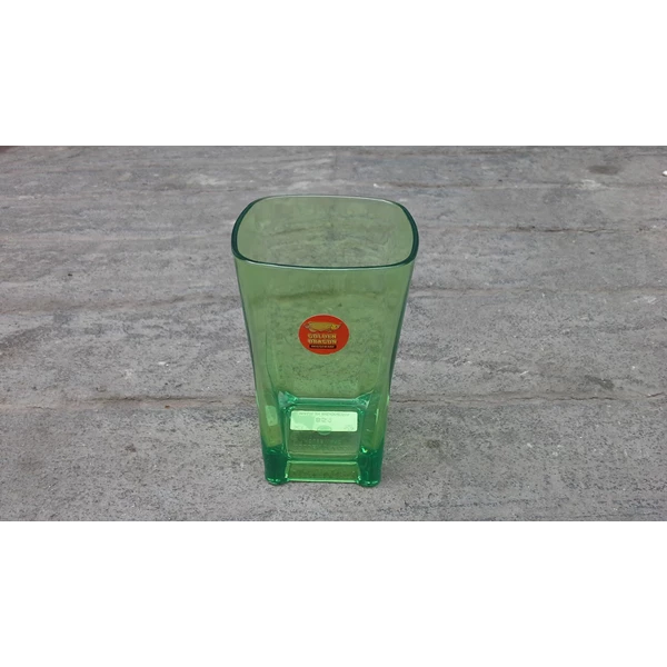 Square plastic cups ( green highlighter ) 325 ml brands Golden Dragon code 851