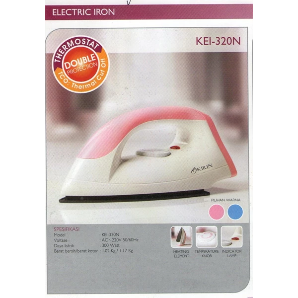 Kirin brand electric irons KEI code 320 N