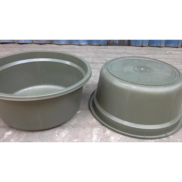 Plastic Bucket Basin 20 USA green gray