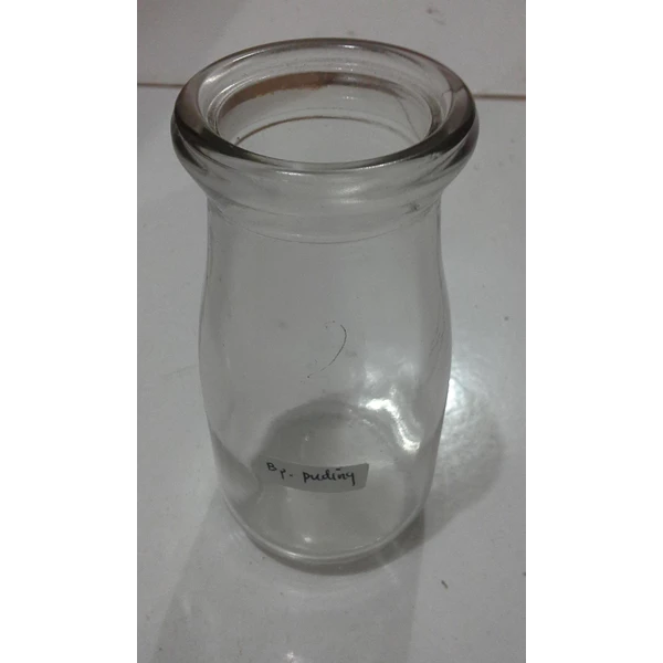glassware glass custard Bottle height and cover 