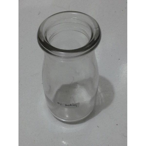 glassware glass custard Bottle height and cover 