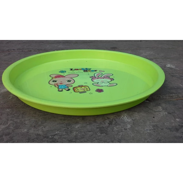 produk plastik rumah tangga nampan baki bulat plastik merk SSJ