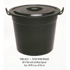 household plastic products 60 litre plastic Barrel and close the color black and silver brands of AR 1