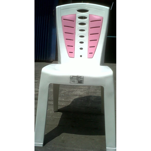 Napolly Plastic Dining Chairs Combination White Pink Code 208 TC
