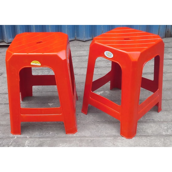 Kursi bakso plastik Apollystar warna merah tanpa sandaran