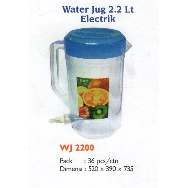 produk plastik rumah tangga Eskan plastik water jug 2.2 lt elektrik merk Kaisha