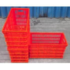 Industrial Top Plastic Basket Crates E004 Red Color 2