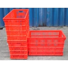 Industrial Top Plastic Basket Crates E004 Red Color 1
