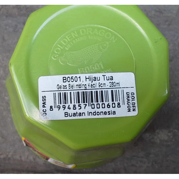 plastic cup Glass small starfruit melamine 9 cm 280 ml code B0501 