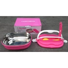 other tableware dining Lunch box ONE combination plastic and Stainless oval shape  4