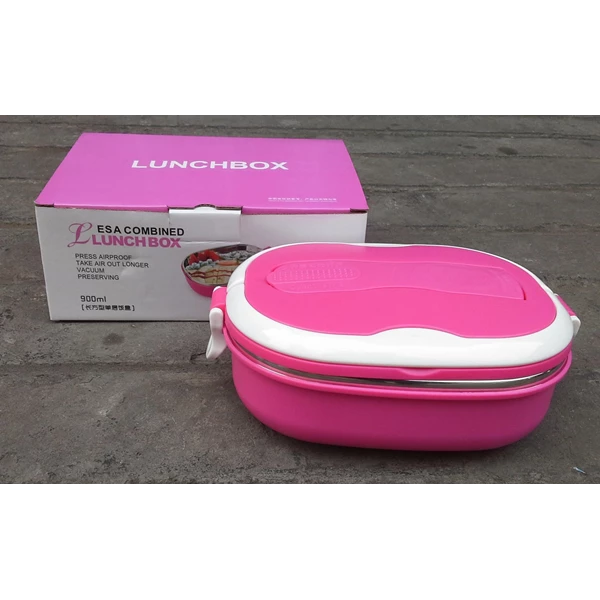 other tableware dining Lunch box ONE combination plastic and Stainless oval shape 