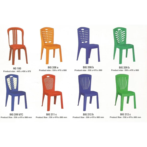 Plastic chair backrest code 101 209 thick strong brands Napolly