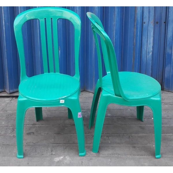 Plastic chair backrest line 3 code 101 F brand new green color napolly