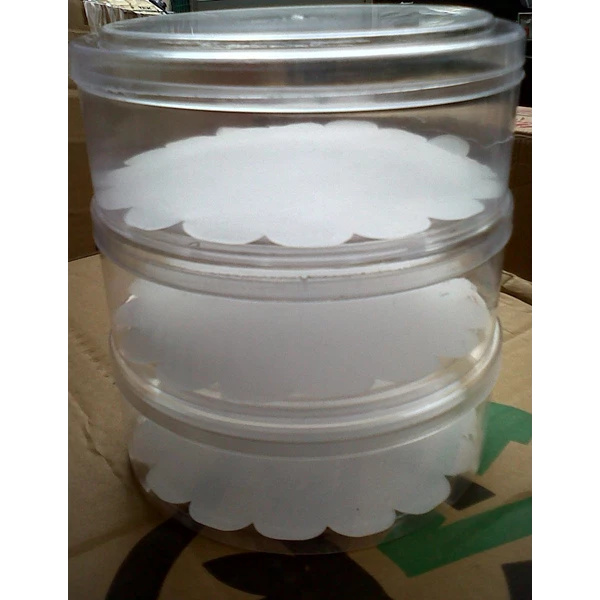 Toples plastik mika bulat 0.25 kg merk AG tempat wadah kue kering lebaran