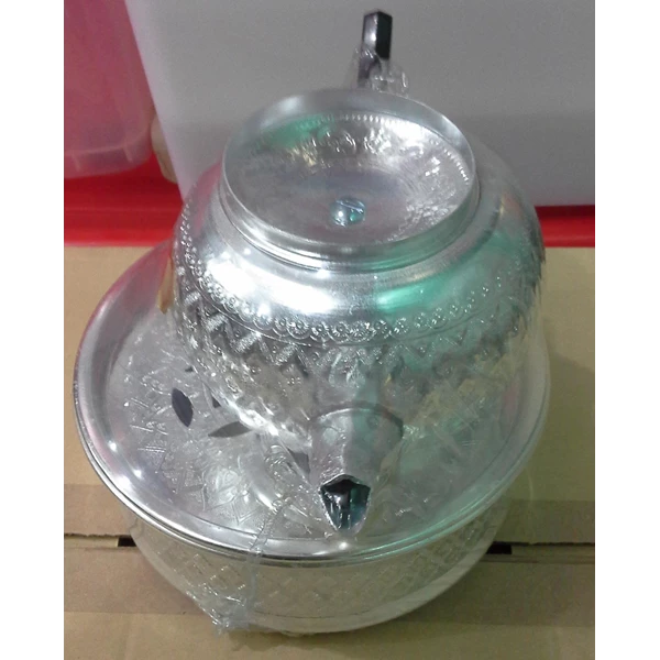 alumunium kettle with arab batik motif for hajj event