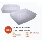 plastik pembungkus Tepak atau Box plastik transparant Lucky pack 5500 ml merk Lucky Star 1