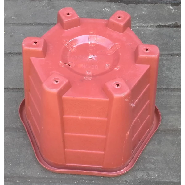 Plastic pot no hexel red brick no. 30 Brand Eko Plast