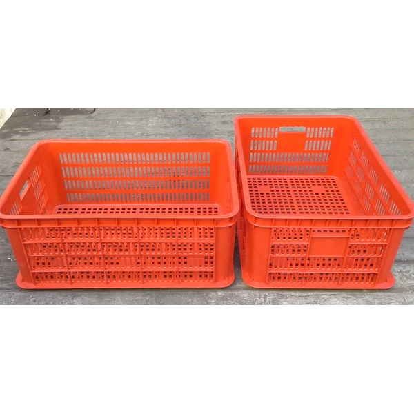 Multi-functional plastic basket JL red industry 62 x 42 x height 25 cm