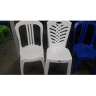 Plastic seats contributing political parties in Indonesia are distributed to the community of its supporters  4