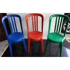 Plastic seats contributing political parties in Indonesia are distributed to the community of its supporters  1