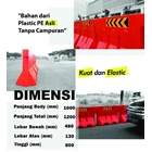 red plastic roadblock or Tanaga road barrier 3