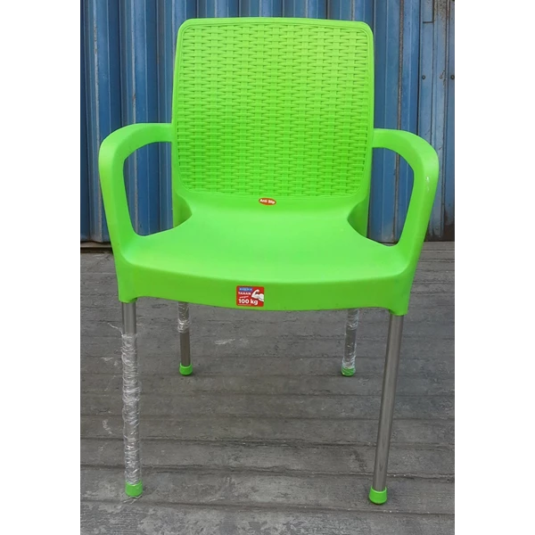 Plastic woven armrest armrest with stainless steel brand Lucky Star green highlighter