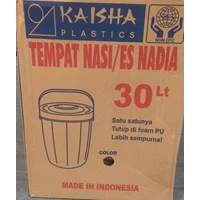 produk plastik rumah tangga Tempat nasi/es batu (Plastic Rice Ice Bucket ) Nadia 30 liter merk Kaisha 
