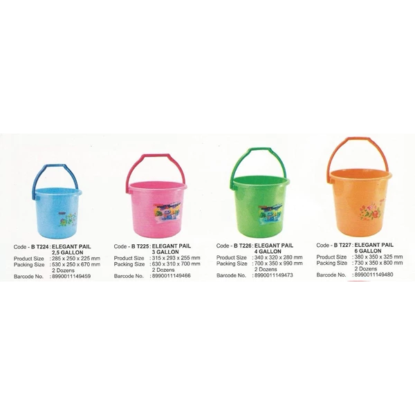 plastic bucket Maspion 4 gallon and 6 gallon
