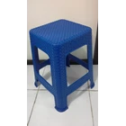 Blue plastic chair or bench woven meatball model Y code 3Y3 brand Napolly 2